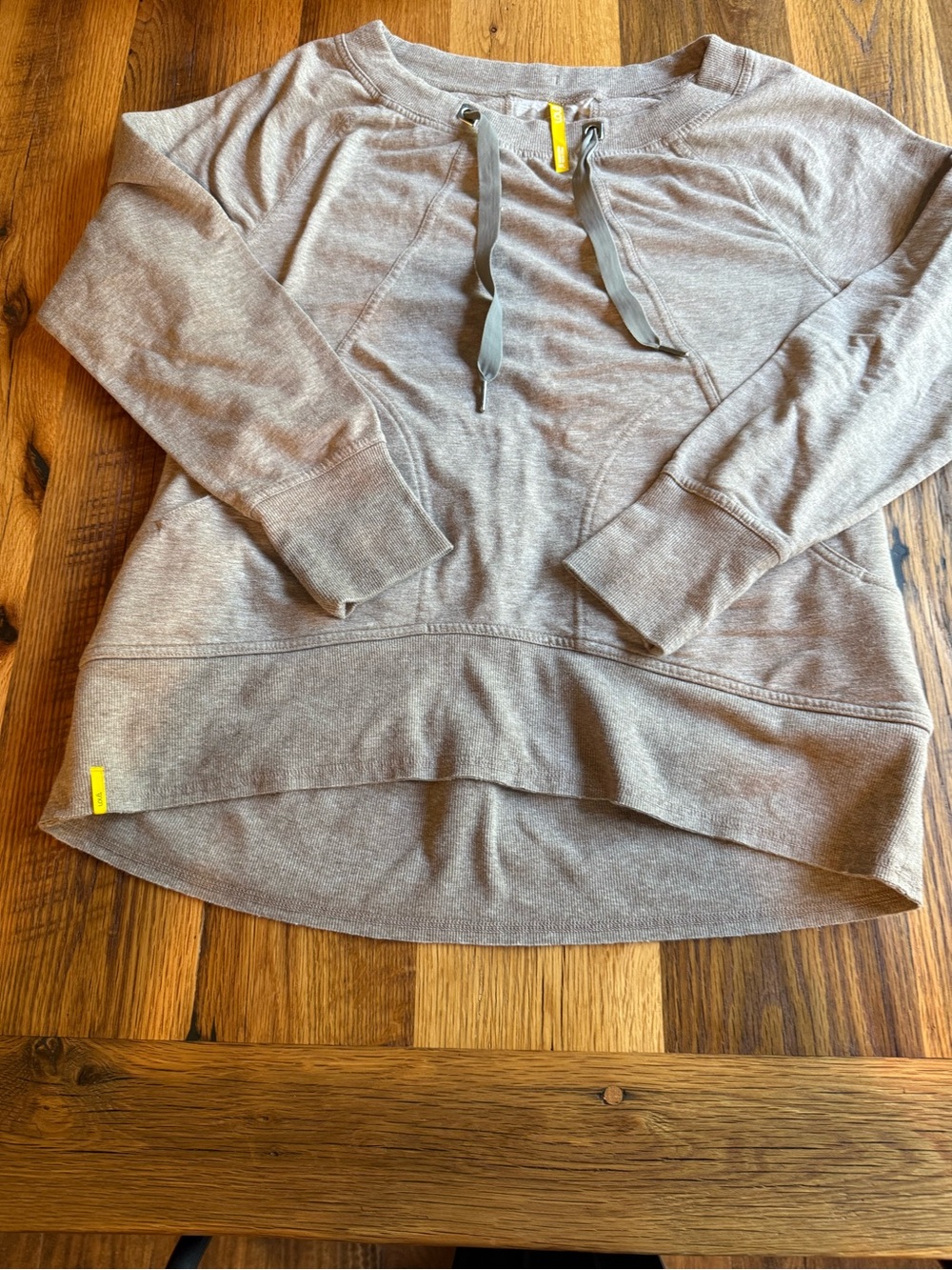 Lole Women's Light Taupe Pullover Hoodie with Drawstring